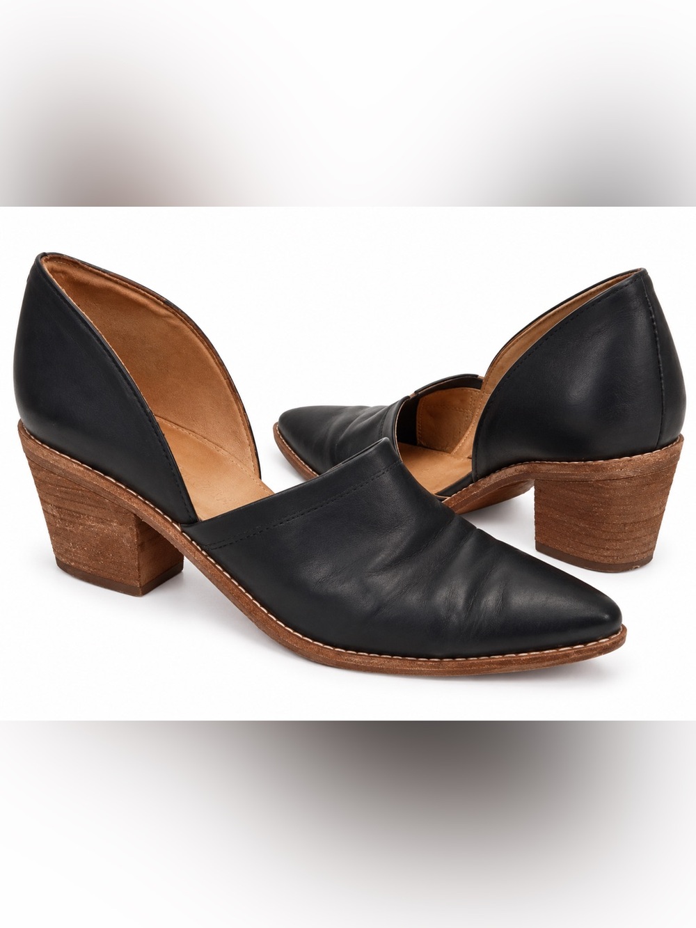 Madewell Brady Lowcut Booties – Black Leather, Size 7